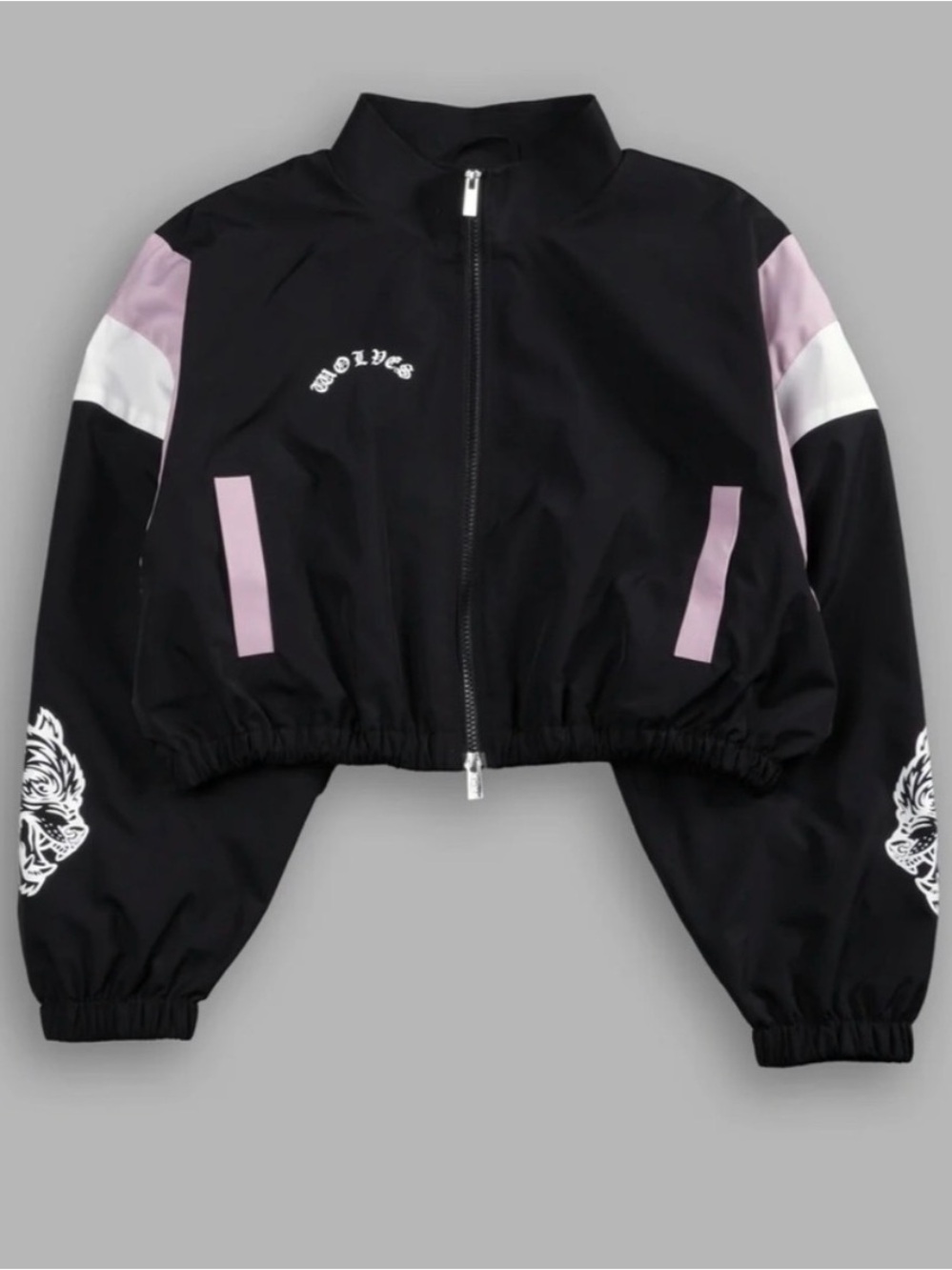 Darc Sport Nadia Track Jacket Death Becomes Her Black Purple Crop Windbreaker S